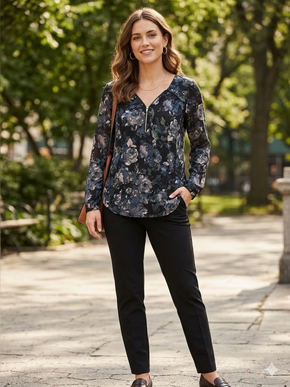 Xhilaration Flowy Floral Blouse